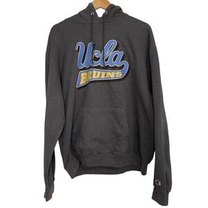 UCLA Bruins Champion Embroidered Pullover Sweatshirt Hoodie Charcoal Gray XL‎
